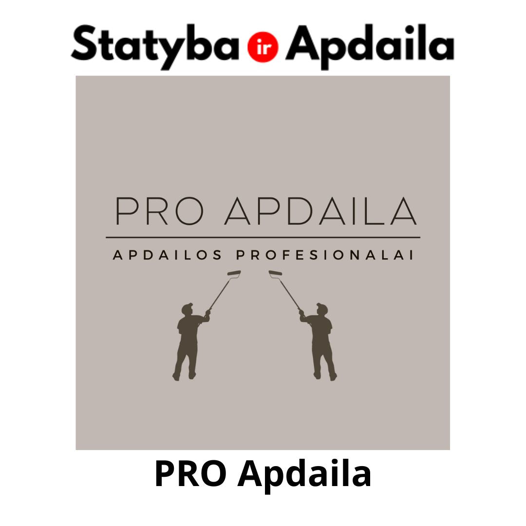 Mechanizuotas glaistymas dazymas Kaunas PRO Apdaila