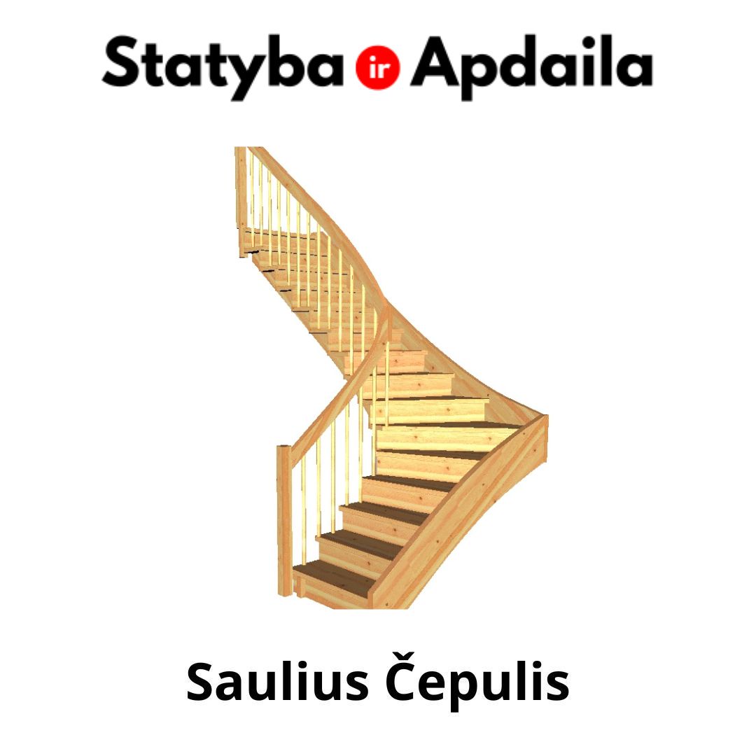 Mediniu laiptu ir pakopu gamyba montavimas Vilnius Saulius Cepulis