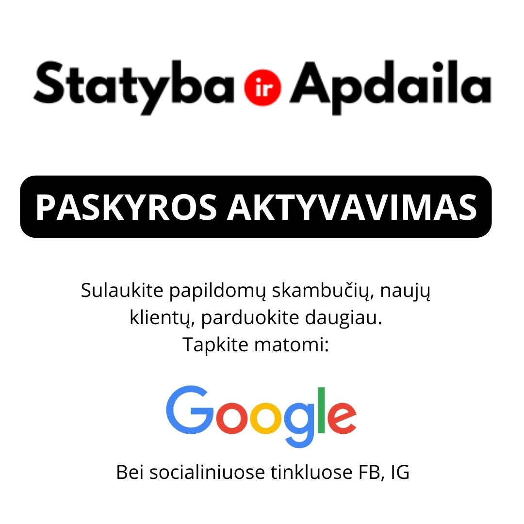 Paskyros aktyvavimas statybairapdaila.lt