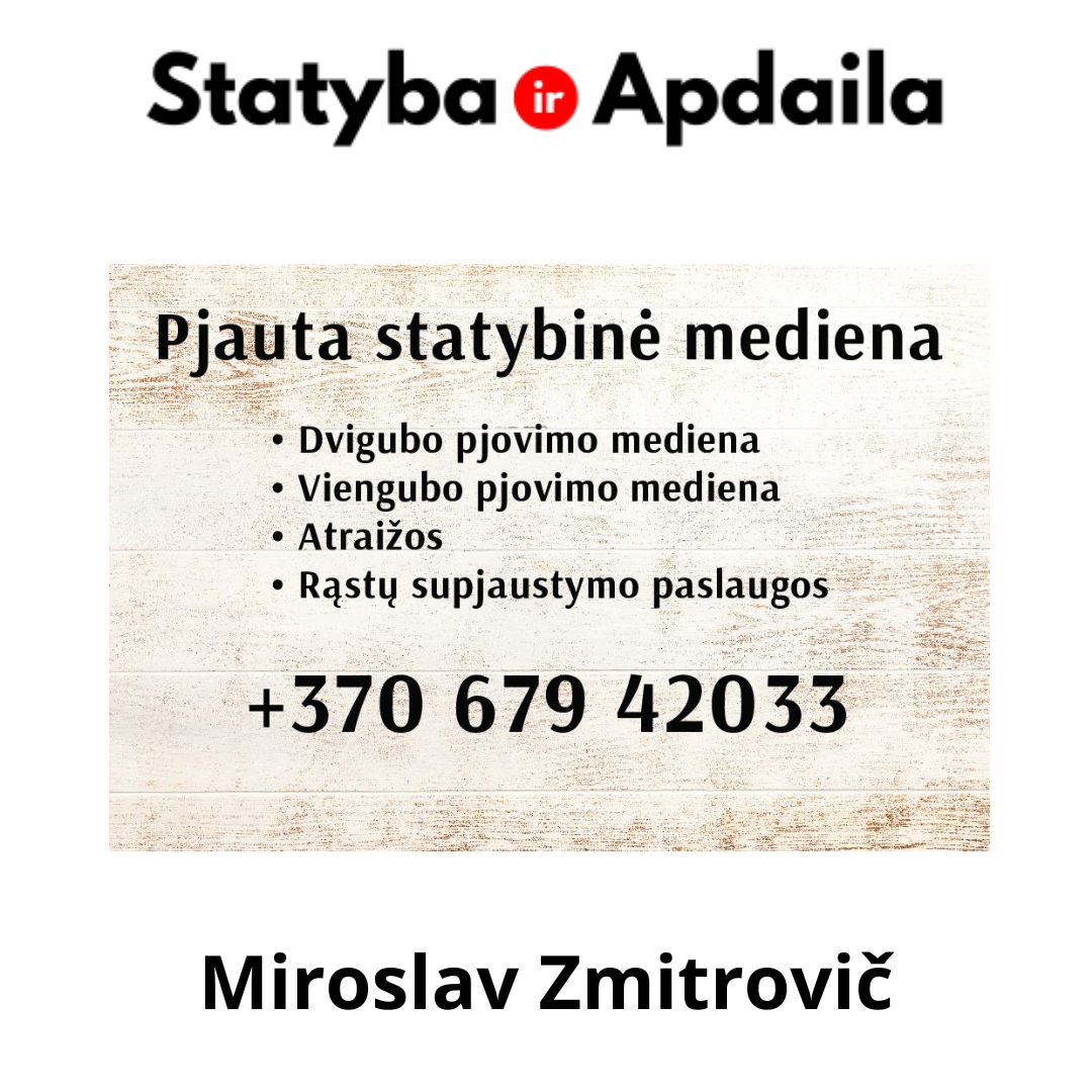 Statybine mediena Vilniuje Miroslav Zmitrovic